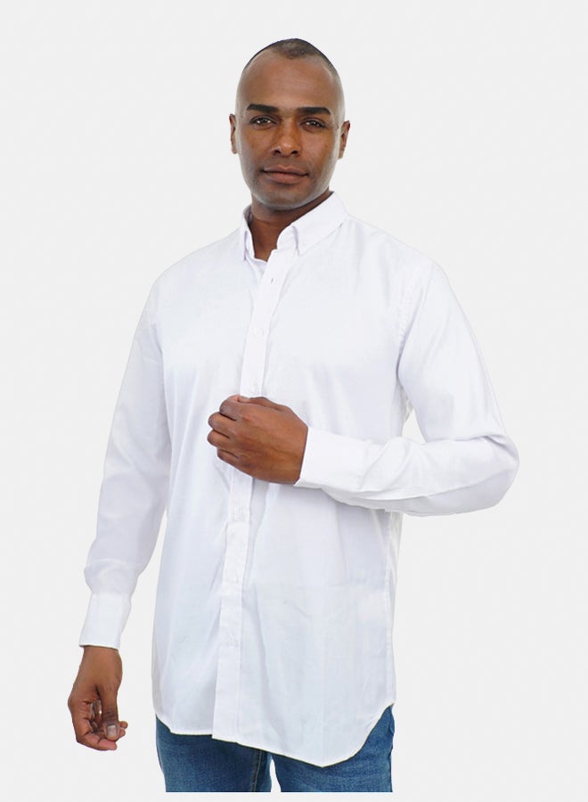 FIRE WOOD FireWood Long Sleeve Shirt  For Men- White - Image 3